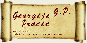 Georgije Pracić vizit kartica